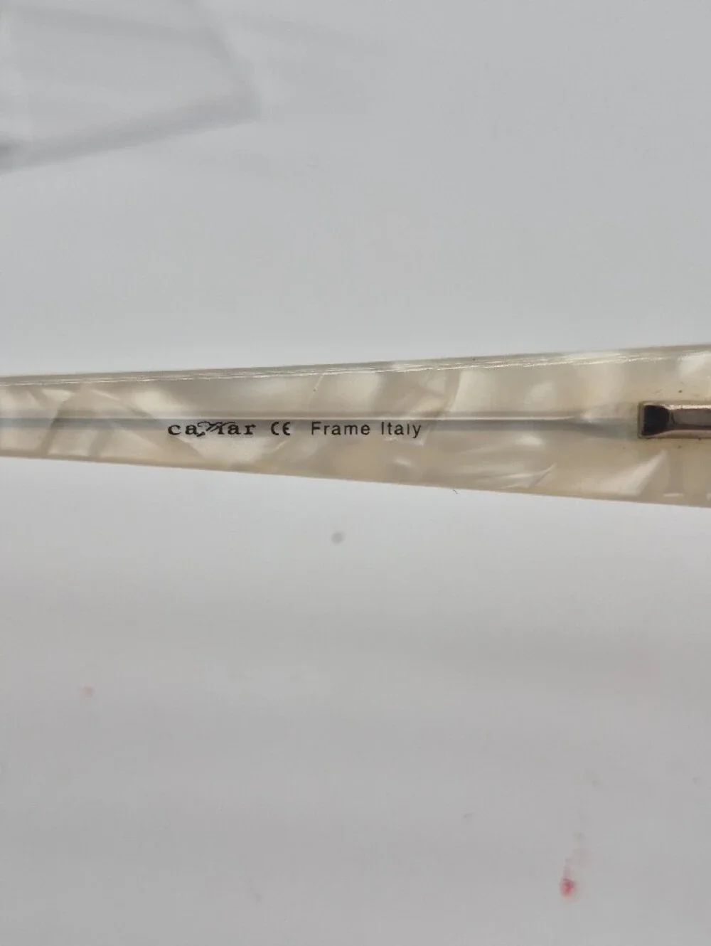 Caviar Rimless Eyeglasses w/Mother Of Pearl Arms